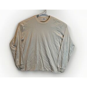 Perfect White Tee Jon M Ivory T-shirt Men's Long Sleeve Crew‎ Neck Size XL NWOT